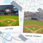 Graphic image depicting Citi Field and Yankee Stadium in New York City