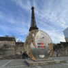 The Paris Olympics countdown clock can be found at the base of the Eiffel Tower