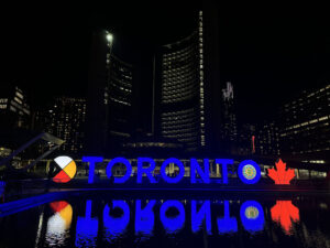 The Toronto sign at Nathan Phillips Square