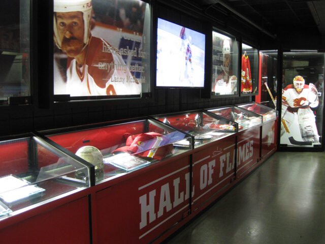 The Hall of Flames exhibit at the Scotiabank Saddledome in Calgary, Alberta