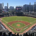 View of the field at Truist Park during an Atlanta Braves game