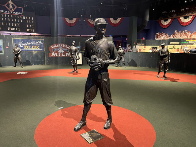 The "Field of Legends" displays numerous statues of Negro League greats