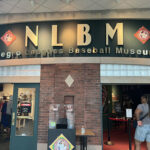 Signage above the entrance to the Negro Leagues Baseball Museum in Kansas City, Missouri