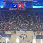 Panoramic view of the seating bowl at Intuit Dome, home of the LA Clippers