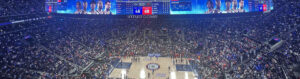 Panoramic view of the seating bowl at Intuit Dome, home of the LA Clippers