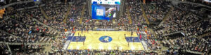 View of the court at Target Center in Minneapolis, home of the Minnesota Timberwolves