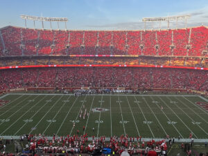 View of the seating bowl at GEHA Field at Arrowhead Stadium, the NFL's fourth-largest stadium by capacity