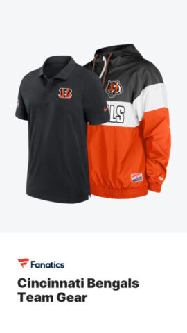 Buy Cincinnati Bengals gear on Fanatics (advertisement)