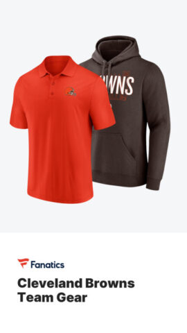 Buy Cleveland Browns gear on Fanatics (advertisement)