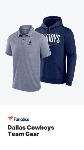 Buy Dallas Cowboys gear on Fanatics (advertisement)