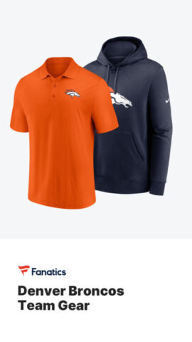 Buy Denver Broncos gear on Fanatics (advertisement)