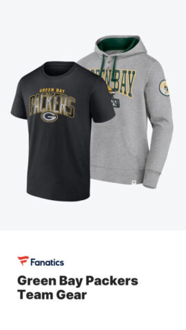 Buy Green Bay Packers gear on Fanatics (advertisement)