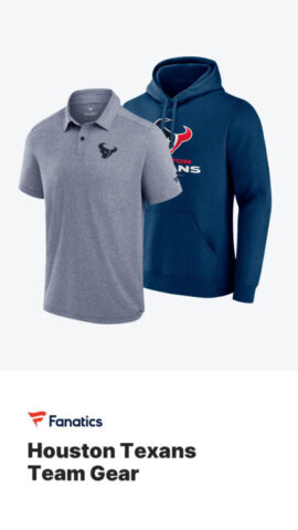 Buy Houston Texans gear on Fanatics (advertisement)