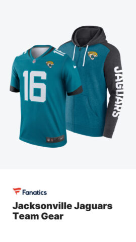 Buy Jacksonville Jaguars gear on Fanatics (advertisement)