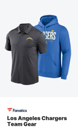 Buy Los Angeles Chargers gear on Fanatics (advertisement)