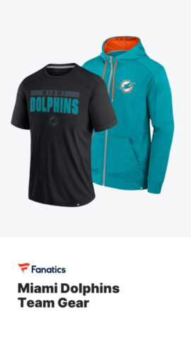 Buy Miami Dolphins gear on Fanatics (advertisement)