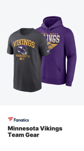 Buy Minnesota Vikings gear on Fanatics (advertisement)
