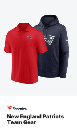 Buy New England Patriots gear on Fanatics (advertisement)
