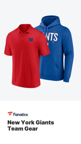 Buy New York Giants gear on Fanatics (advertisement)