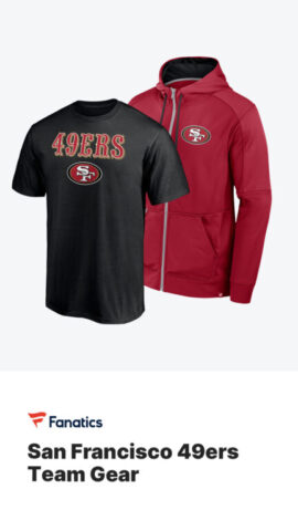 Buy San Francisco 49ers gear on Fanatics (advertisement)