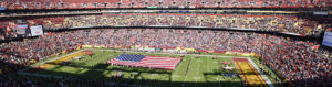 View of the field at Northwest Stadium before a Washington Commanders game
