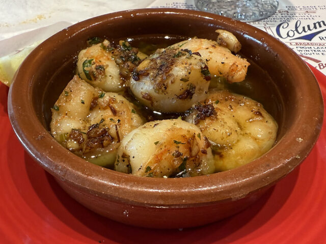 Garlic shrimp appetizer from Columbia Restaurant in Tampa, Florida