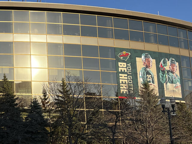 Exterior façade of Grand Casino Arena in St. Paul, Minnesota