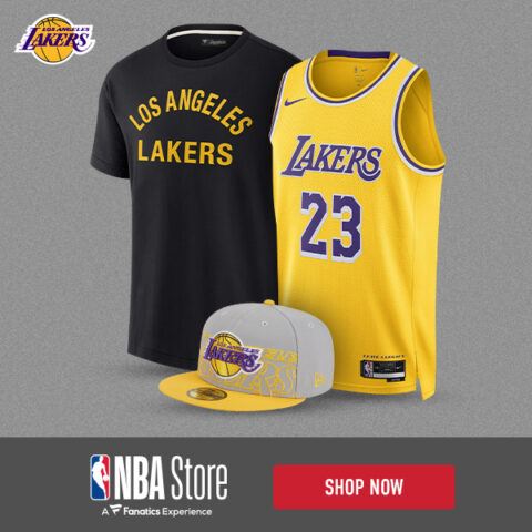 Buy Los Angeles Lakers gear on NBAshop.com (advertisement)