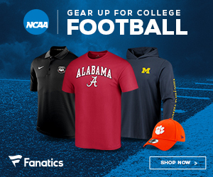 Buy college football gear on Fanatics (advertisement)