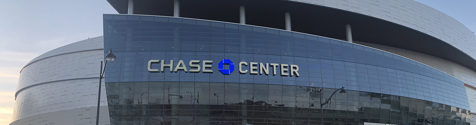 Exterior signage at Chase Center in San Francisco, California