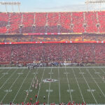 Panoramic view of the seating bowl at GEHA Field at Arrowhead Stadium in Kansas City, Missouri