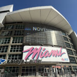 Main entrance gate to Kaseya Center in Miami