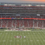 Panoramic view of the field at Levi's Stadium in Santa Clara, California, during a San Francisco 49ers game