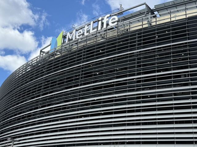 Exterior view of MetLife Stadium in East Rutherford, New Jersey