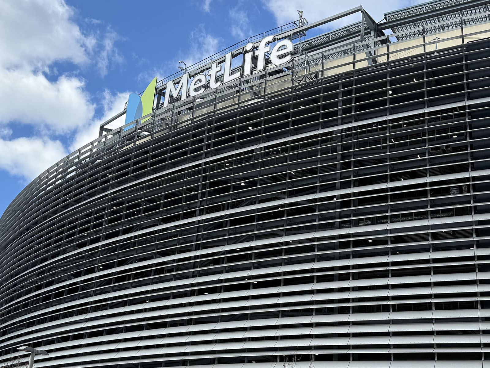 Exterior view of MetLife Stadium in East Rutherford, New Jersey