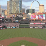 Panoramic view of Busch Stadium during a St. Louis Cardinals game