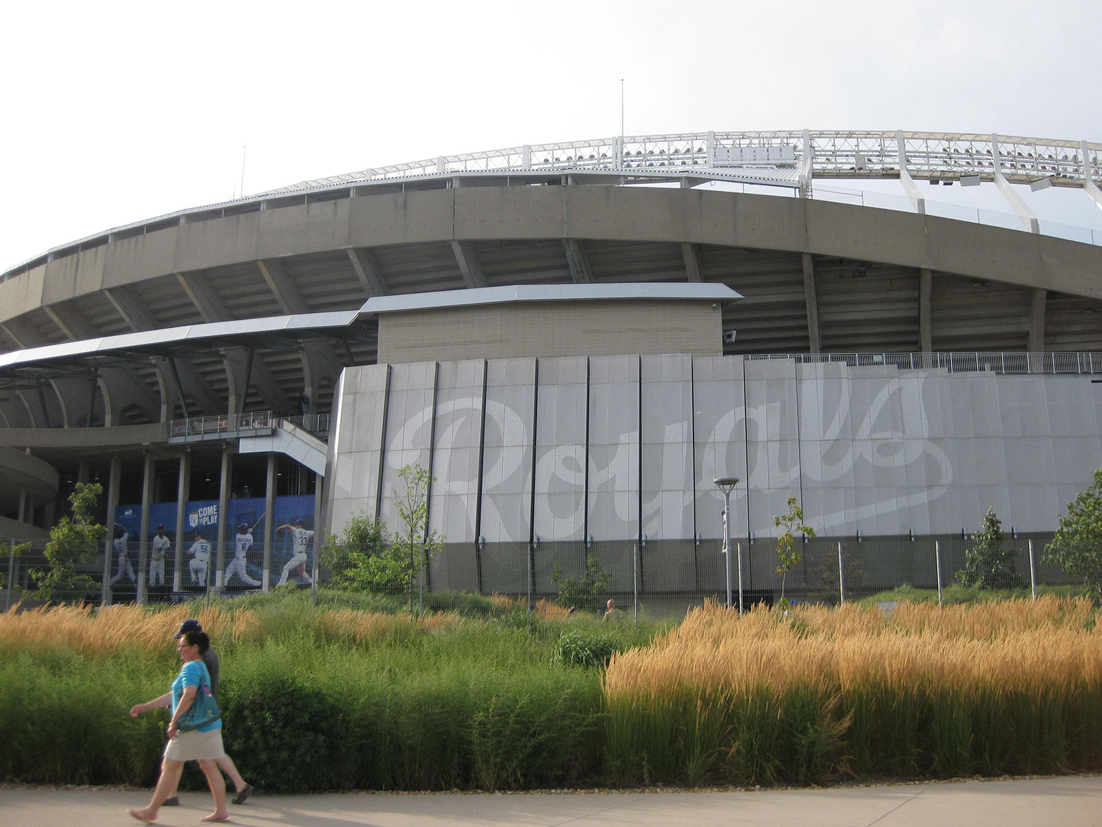 Exterior view of Kauffman Stadium in Kansas City, Missouri
