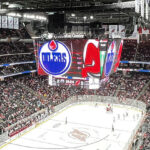 Panoramic view of the rink and seating bowl at Prudential Center in Newark, New Jersey
