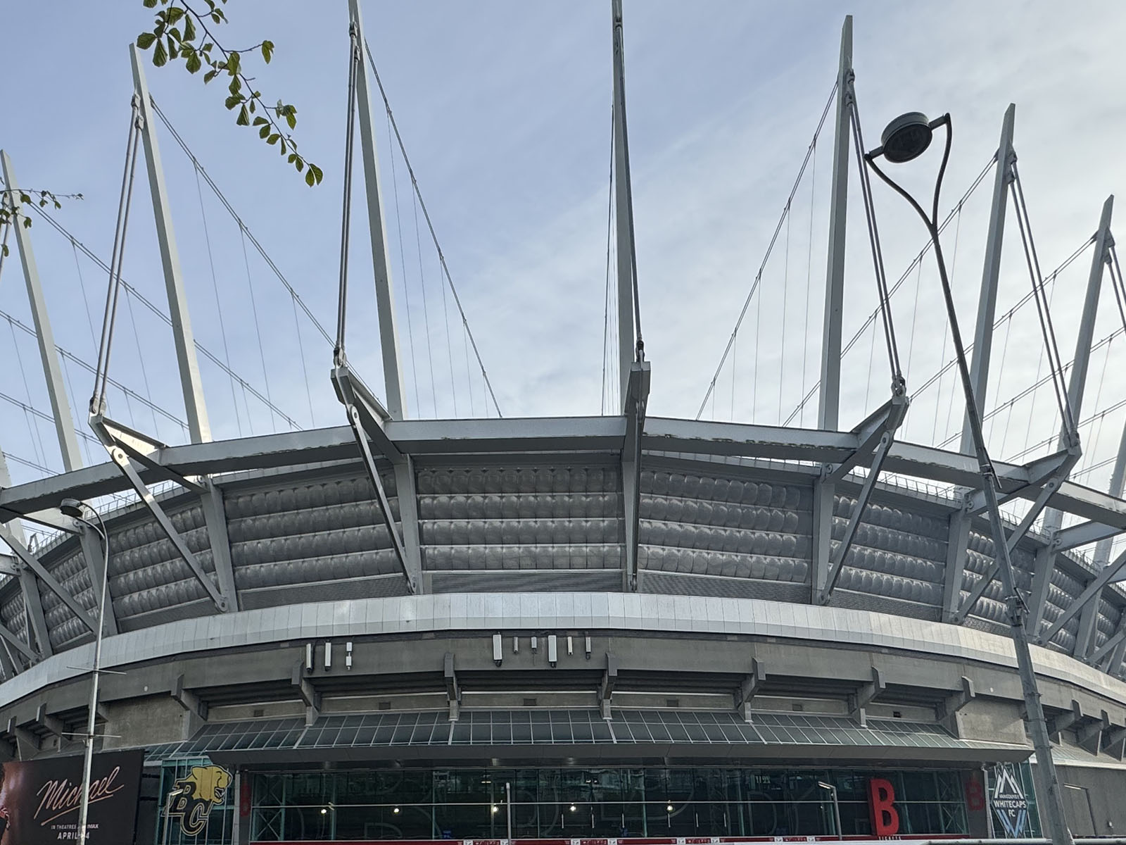 Exterior view of BC Place, a stadium in Vancouver, British Columbia