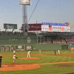 Panoramic view of Fenway Park in Boston, Massachusetts, during a Red Sox baseball game