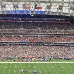 Panoramic view of the seating bowl at Reliant Stadium in Houston, Texas, during a Texans football game